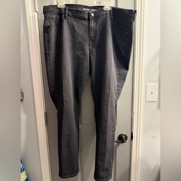 Old Navy original mid rise stretchy black jeans Women’s size 20 regular - Picture 1 of 8